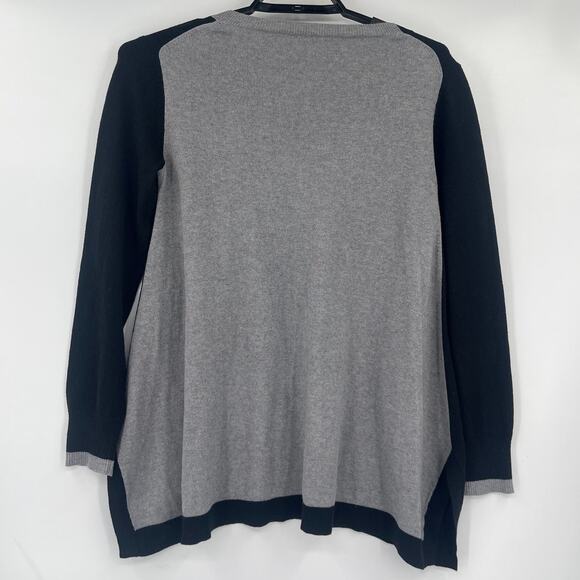 Lisa Todd Cashmere Blend Colorblock Sweater Sz S Preppy Quiet Luxury Oversize - Picture 5 of 10